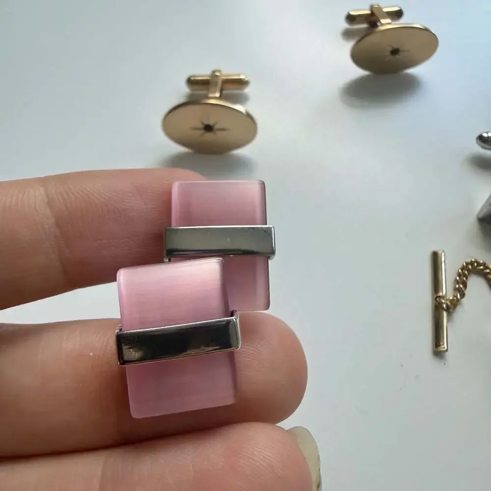 Vintage Assorted Men's Cufflinks and Tie Accessories Lot